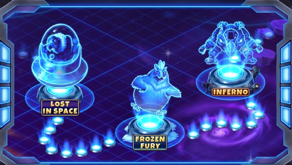 Mapa de mundos Lost in Space, Frozen Fury e Inferno en Pirots 4